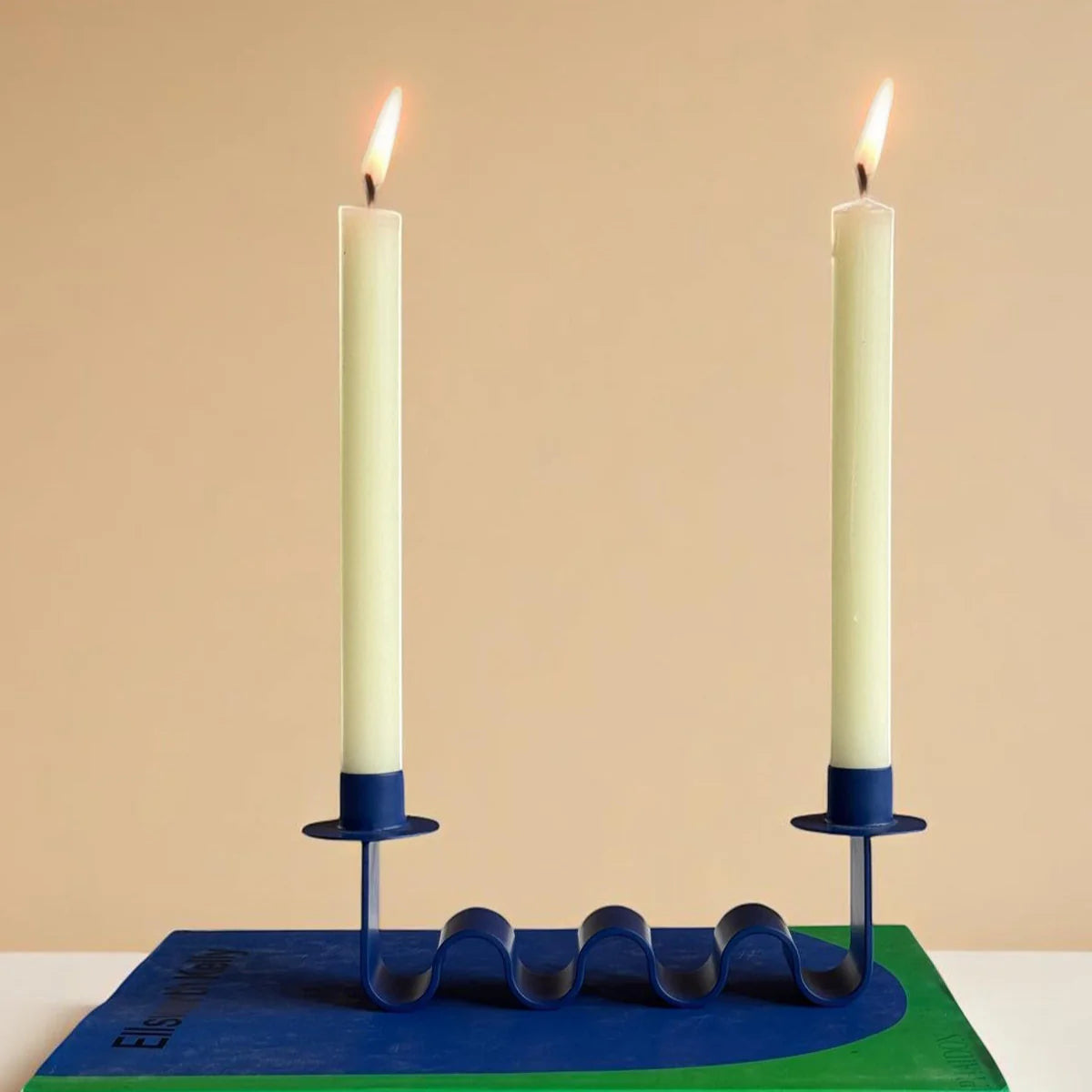 Helen Electric Blue Candle Holder