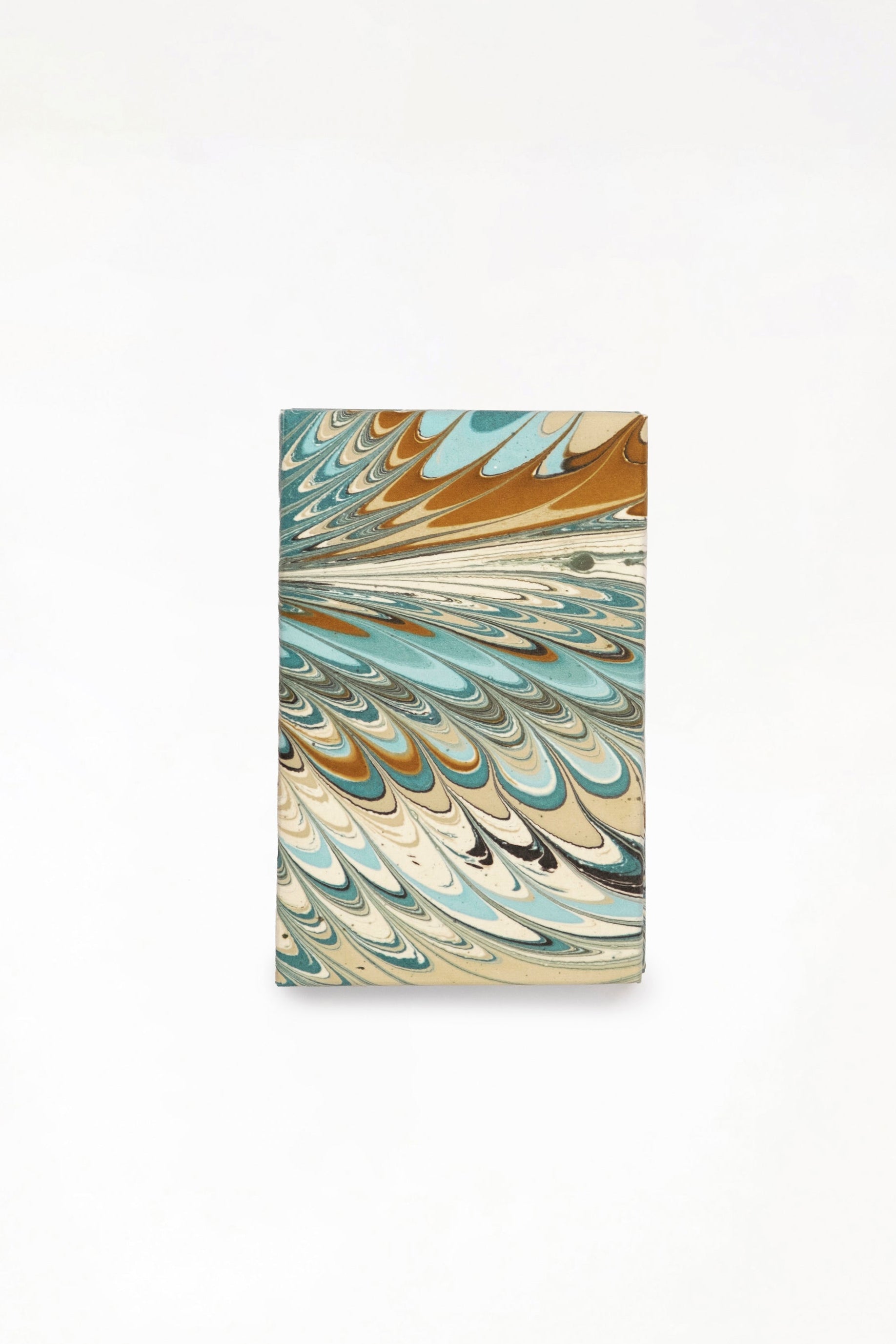Hand-Marbled Notecards in Nila Feather, Set of 8