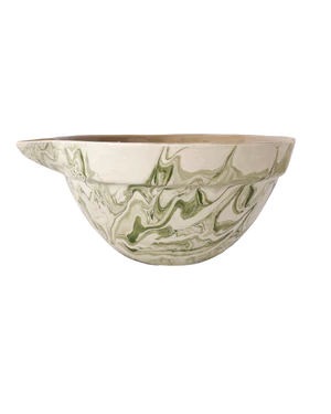 Marbled Olive Mixing Bowls - Set of 3