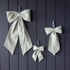 Striped Bow - Light Green