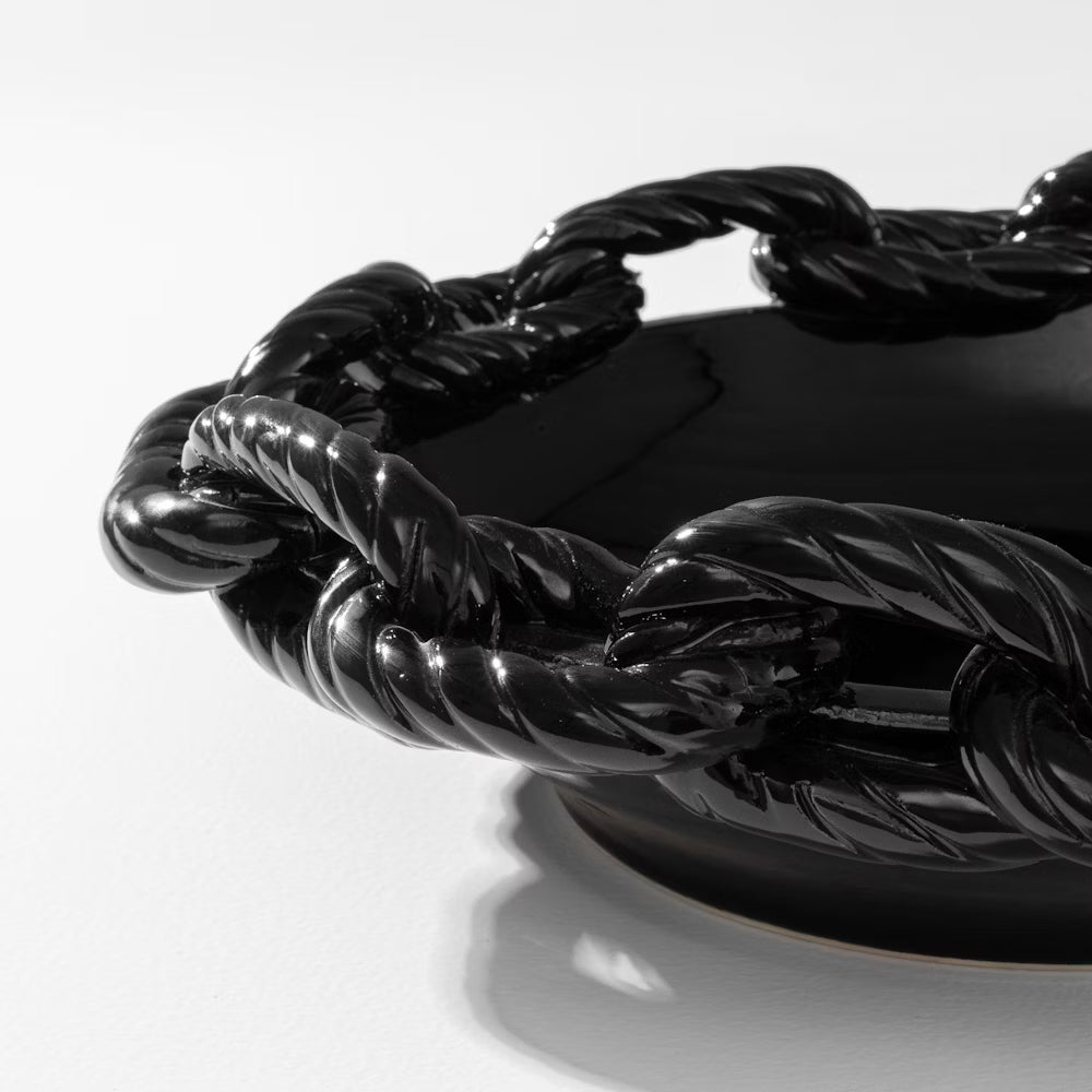 Link Round Plate -  Black