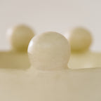 Ounagha Tadelakt Bowl Vase With Balls - Eggshell, Large