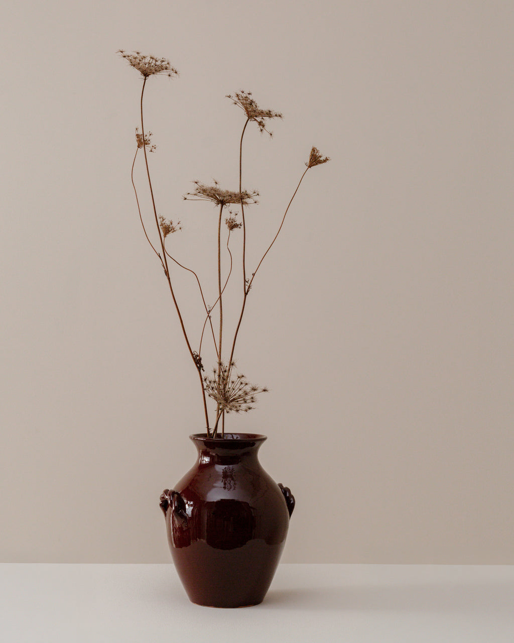 Areej Ceramic Vase - Burgundy