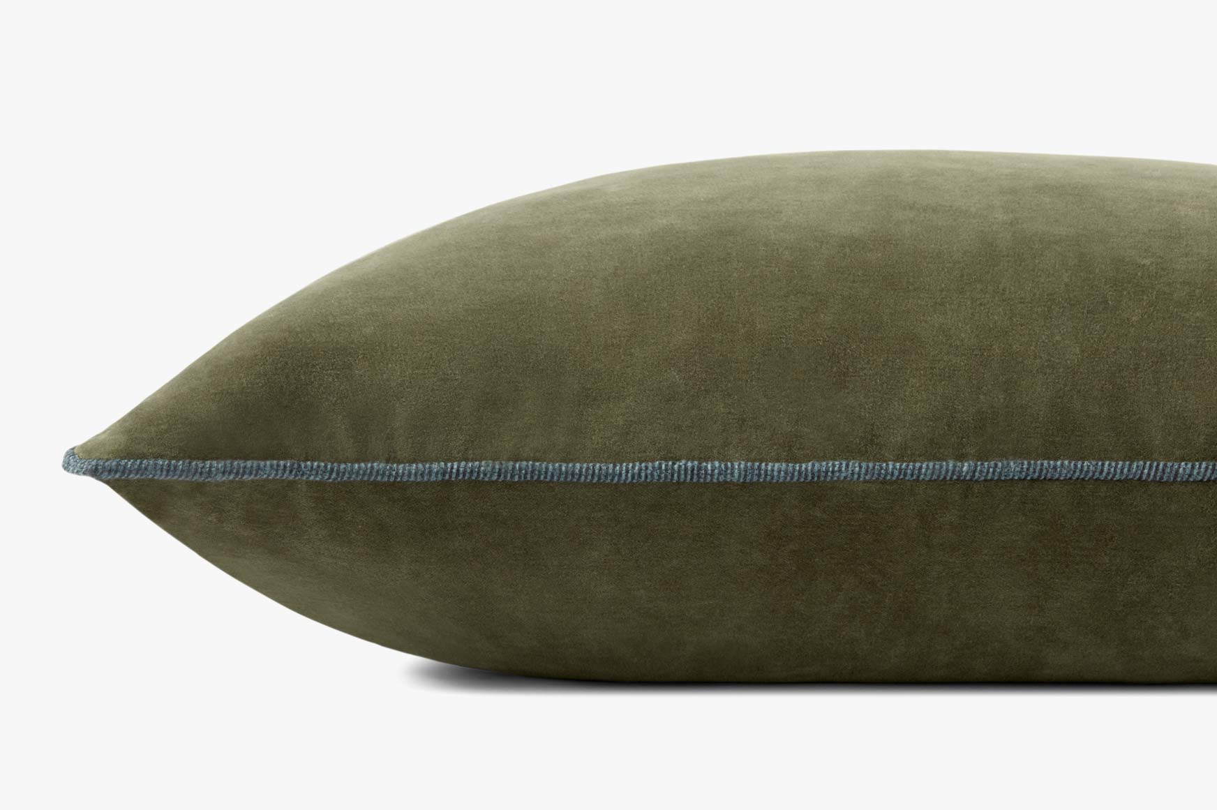 Liza Velvet Pillow in Green, 16" x 26"