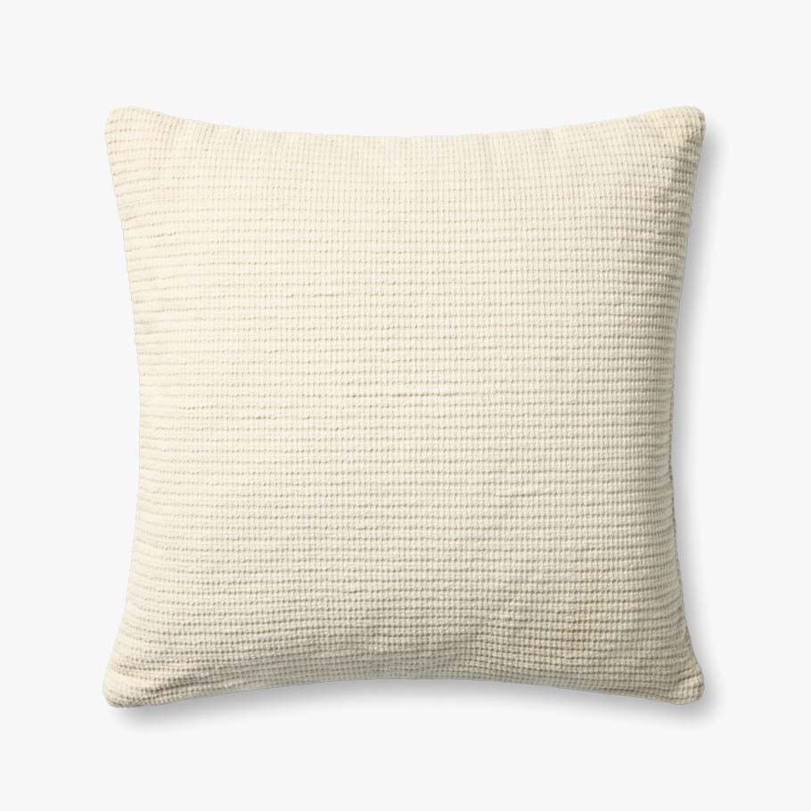 Bedford Pillow in Ivory, 24" x 24"