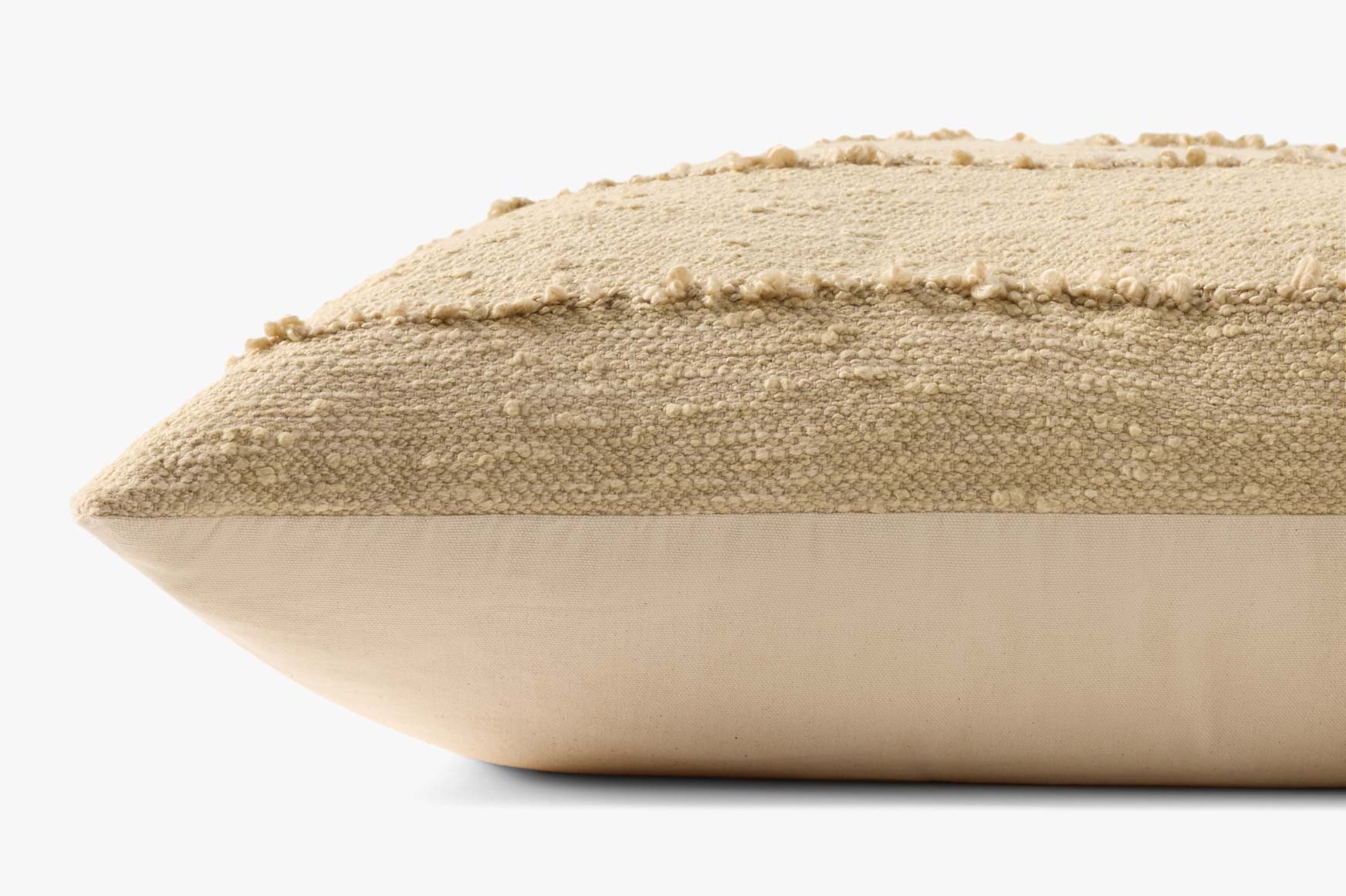 Raised Stripe Pillow in Natural, 26" x 26"