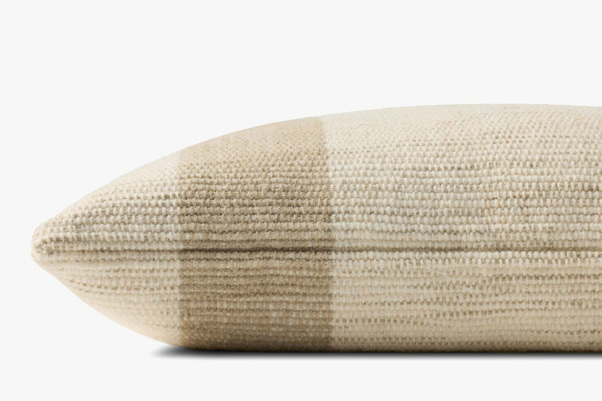 Mistwood Wool Lumbar Pillow in Ivory, 16" x 26"