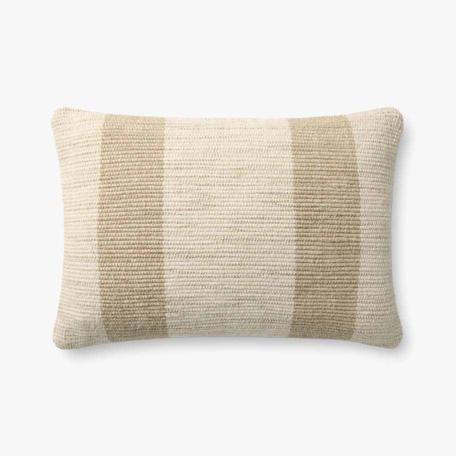 Mistwood Wool Lumbar Pillow in Ivory, 16" x 26"