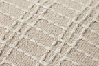 Hand Woven Beige/Ivory Pillow 20"x26"