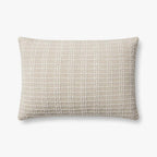 Hand Woven Beige/Ivory Pillow 20"x26"