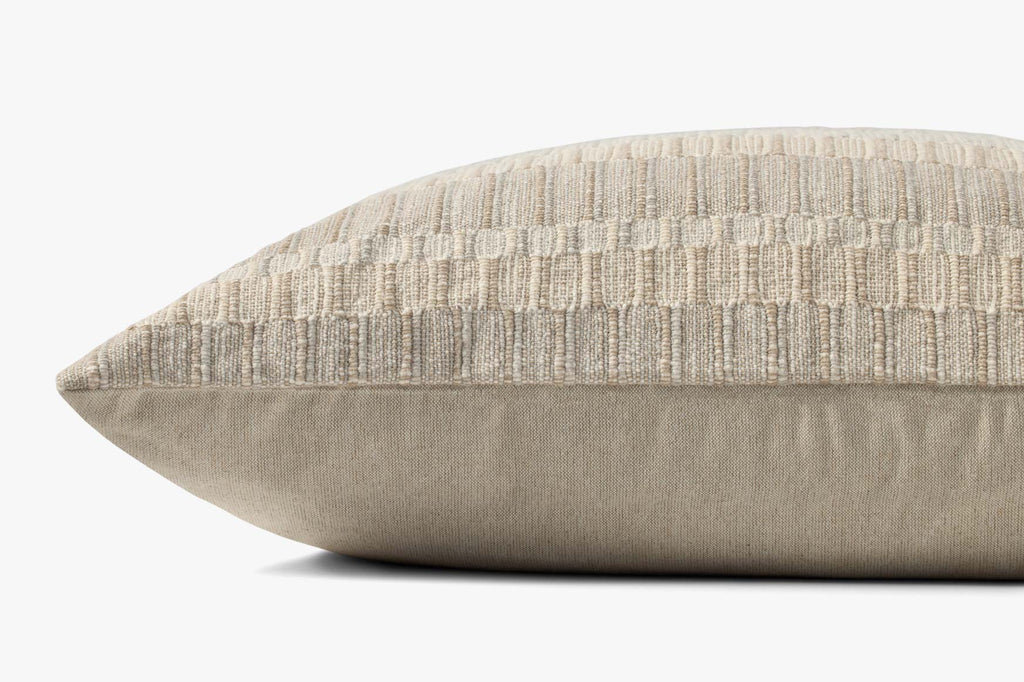 Striped Pillow in Natural/Ivory, 22" x 22"