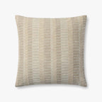 Striped Pillow in Natural/Ivory, 22" x 22"