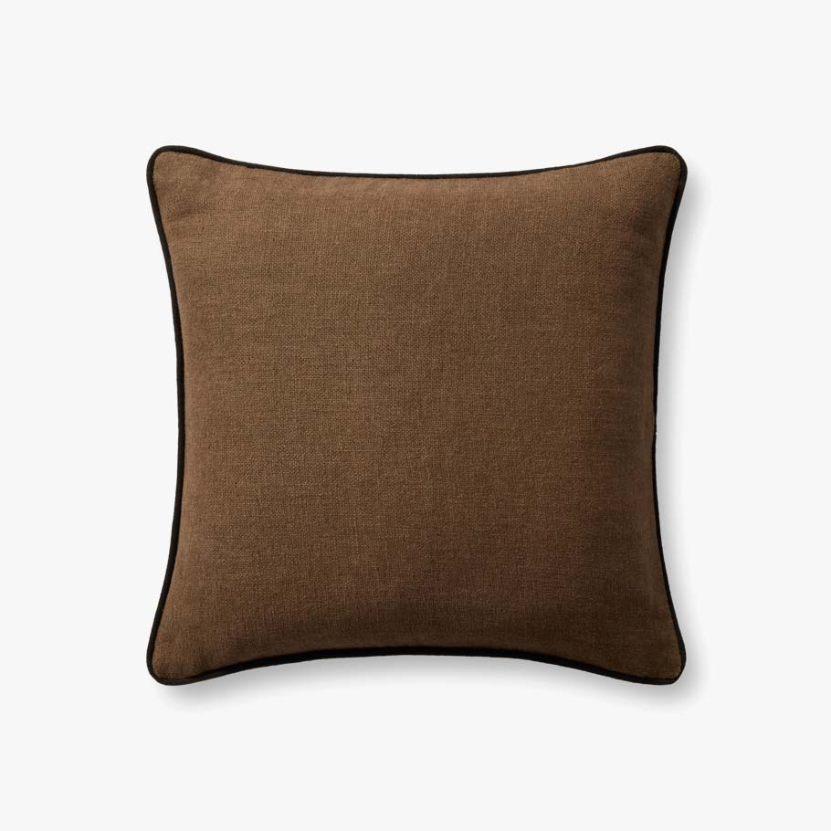 Hudson Pillow in Brown/Black, 20" x 20"