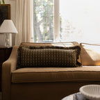 Ruffle Bolster Pillow - Dark Olive