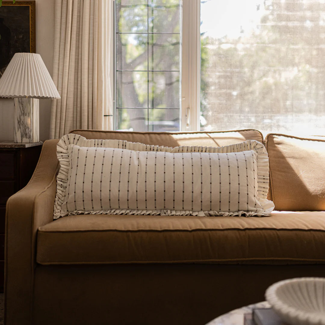 Marais Home Ruffle Bolster Pillow - Thumbnail 4