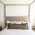 Ruffle Bolster Pillow - Dark Olive