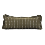 Ruffle Bolster Pillow - Dark Olive