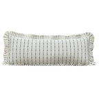 Ruffle Bolster Pillow - White Olive