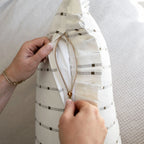 Ruffle Bolster Pillow - White Olive