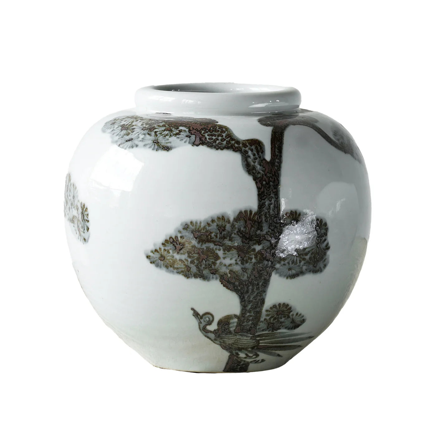 Jingdezhen Hand-Painted Storage Jar w. Tree