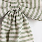 Striped Bow - Light Green