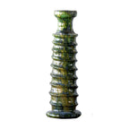 Tamegroute Ribbed Candle Stand, Green