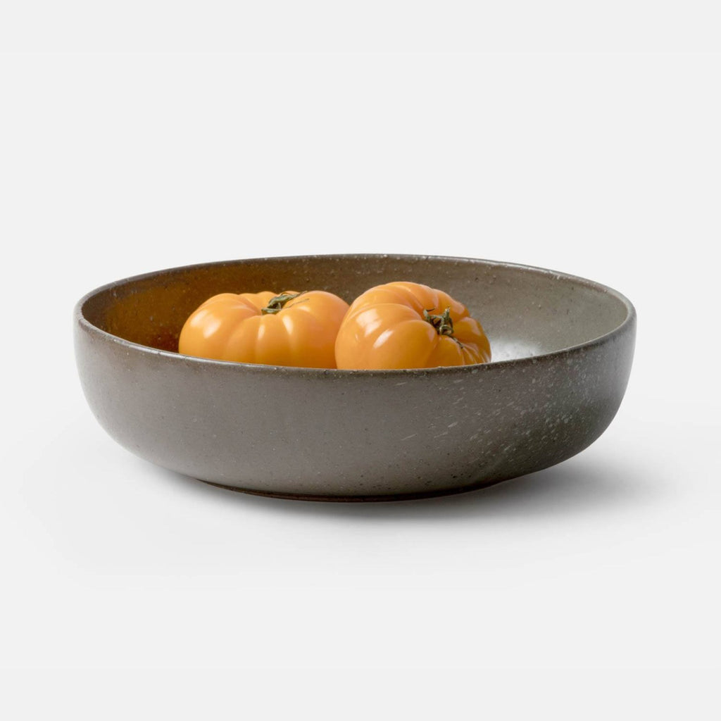 Marcus Round Serving Bowl in Gray Salt Glaze, Large (Set of 2)