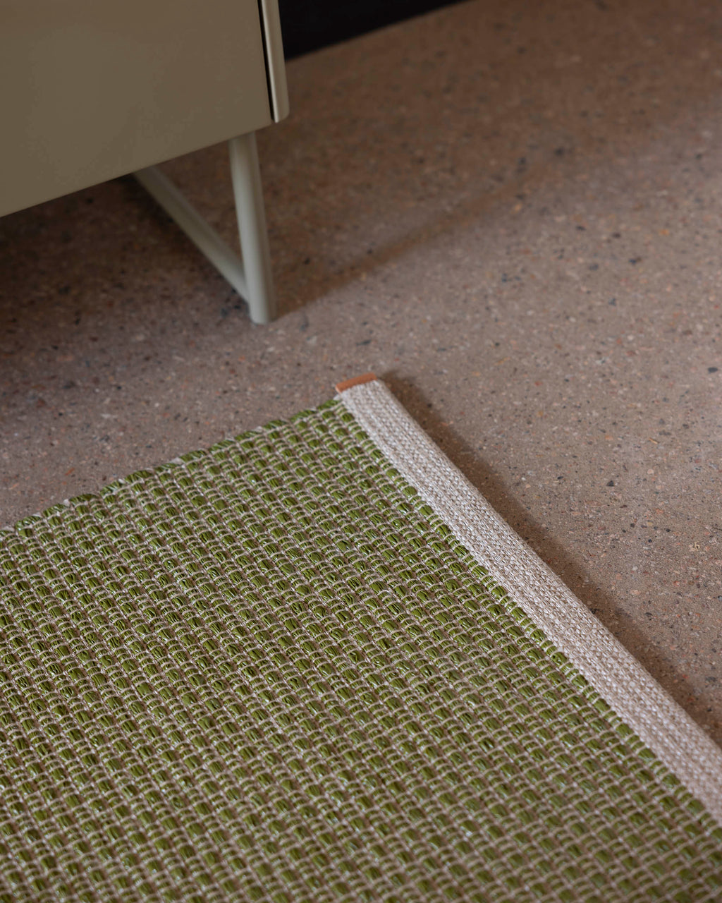 Pappelina Nils Rug in Dark Olive, 2'4" x 3'11"