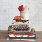 Melange Cotton Crocheted Pot Holder, Red, Green & Brown