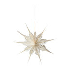 Recycled Paper Folding Snowflake Ornament, Ivory – 18"