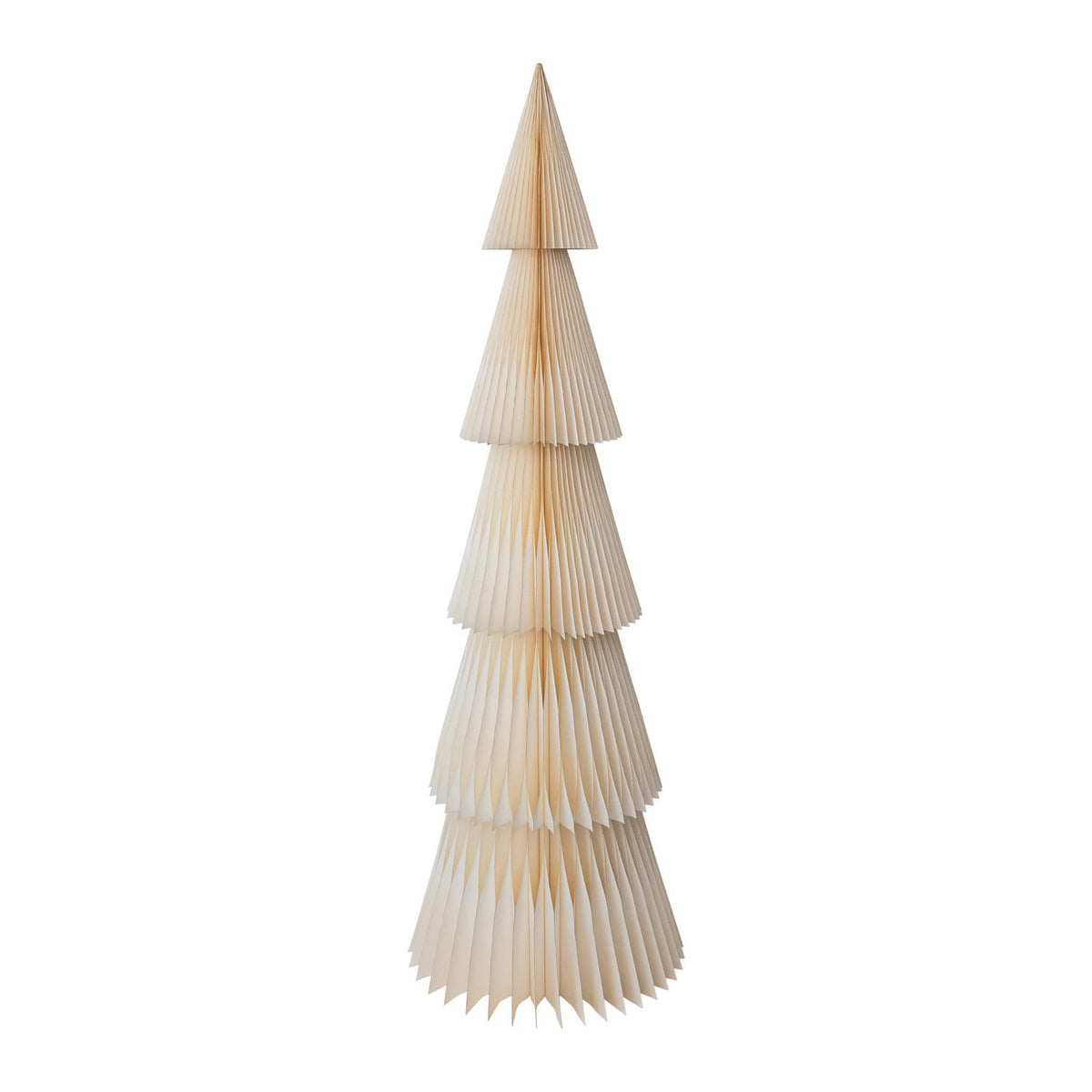 Handmade Paper Folding Honeycomb Tree with Gold Glitter Edge, White – 6'