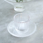 Pressed Clear Glass Small Plates - Set of 6