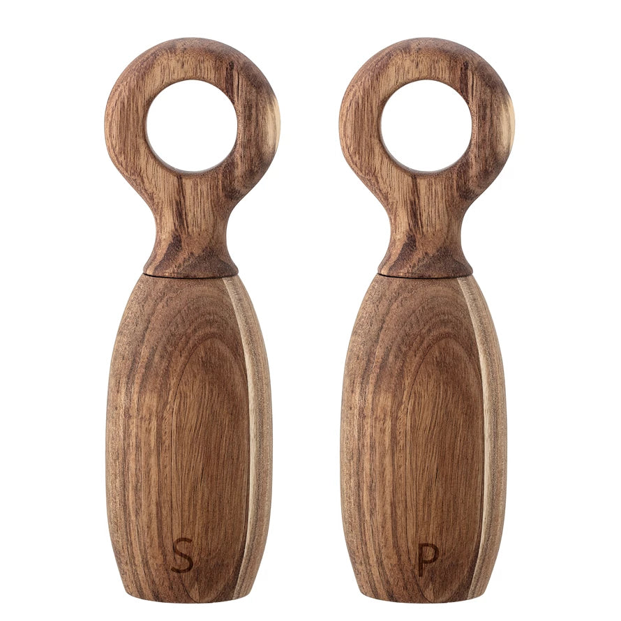 Acacia Wood Salt & Pepper Mills (set of 2)