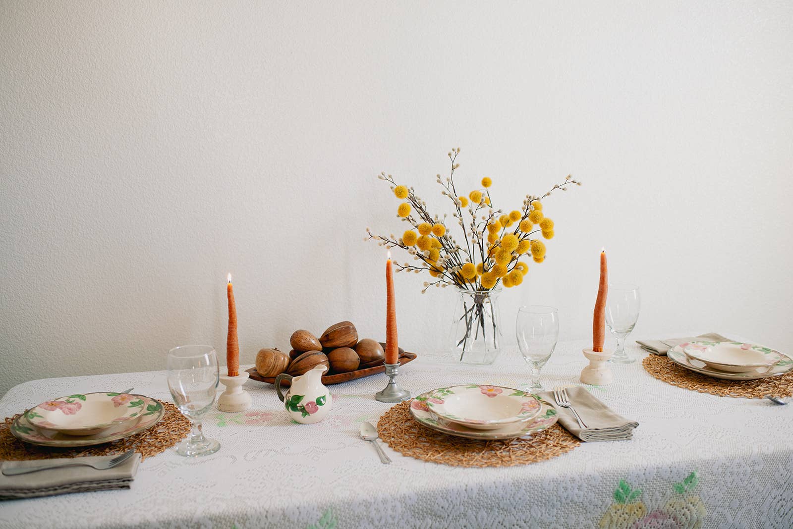 Carrot Beeswax Candles Taper Pair — view 5