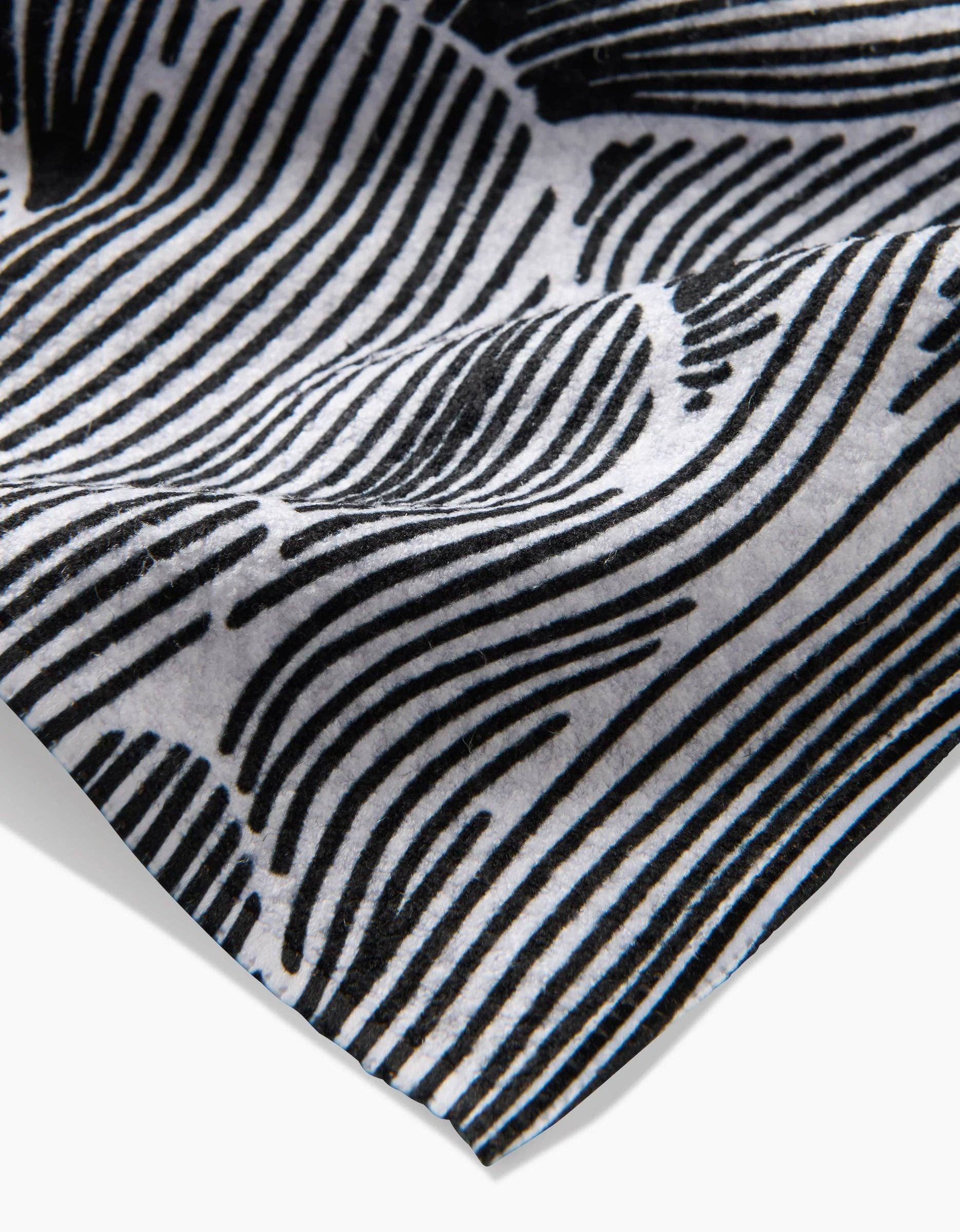Posh Petals Fresh Linen Tea Towel — detail view