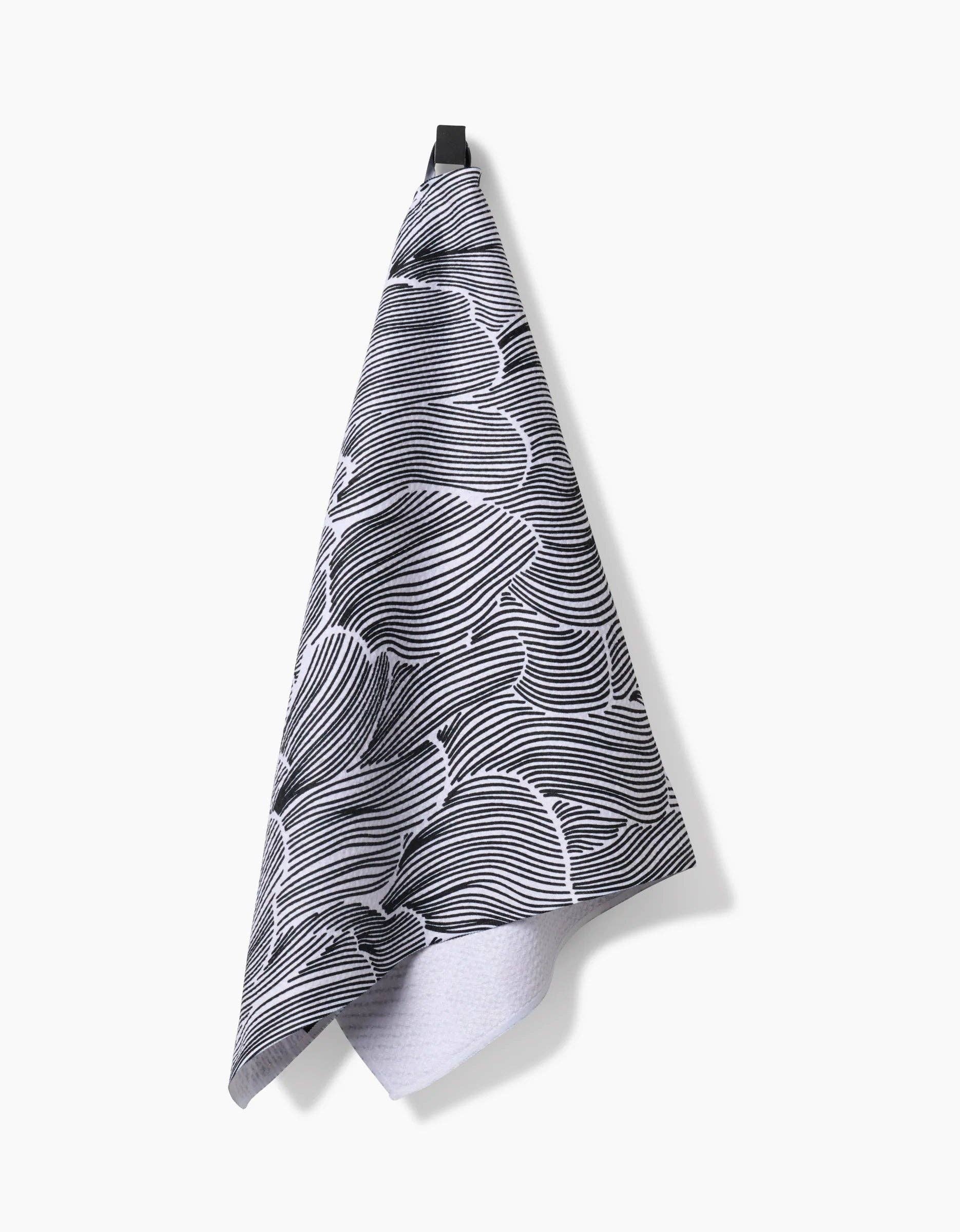 Posh Petals Fresh Linen Tea Towel — styled