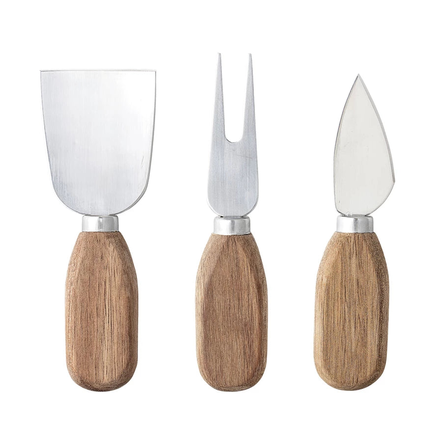 Stainless Steel & Acacia Wood Utensils (set of 3)