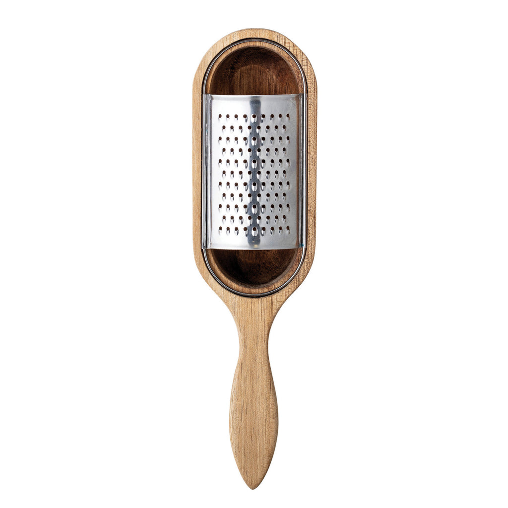 Acacia Wood & Stainless Steel Grater
