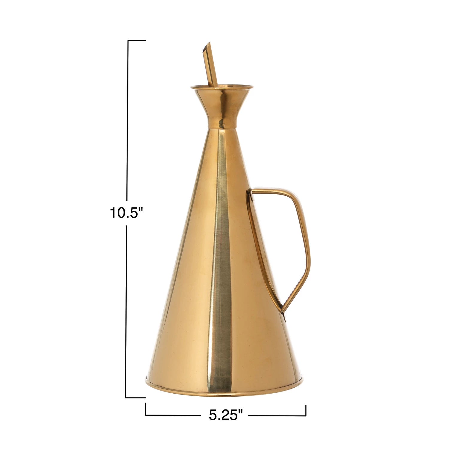 Stainless Steel Oil Cruet, Gold