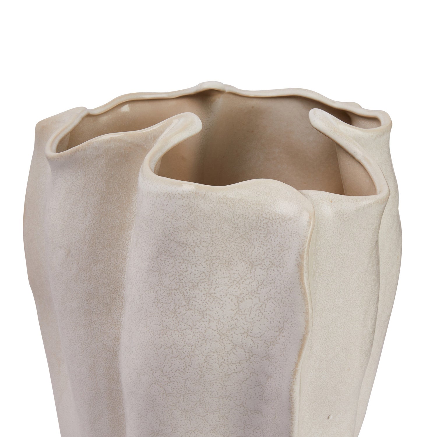 Stoneware Organic Shaped Vase — styled