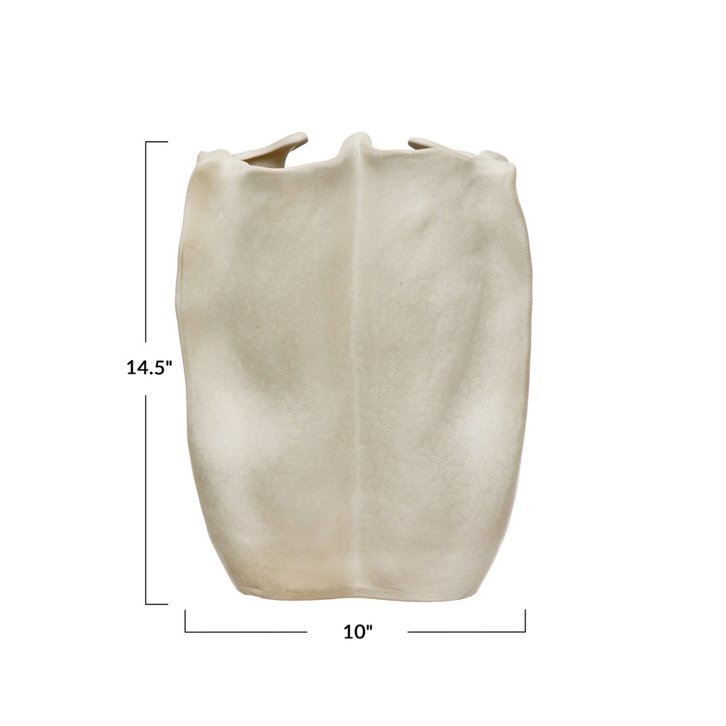 Stoneware Organic Shaped Vase — view 5