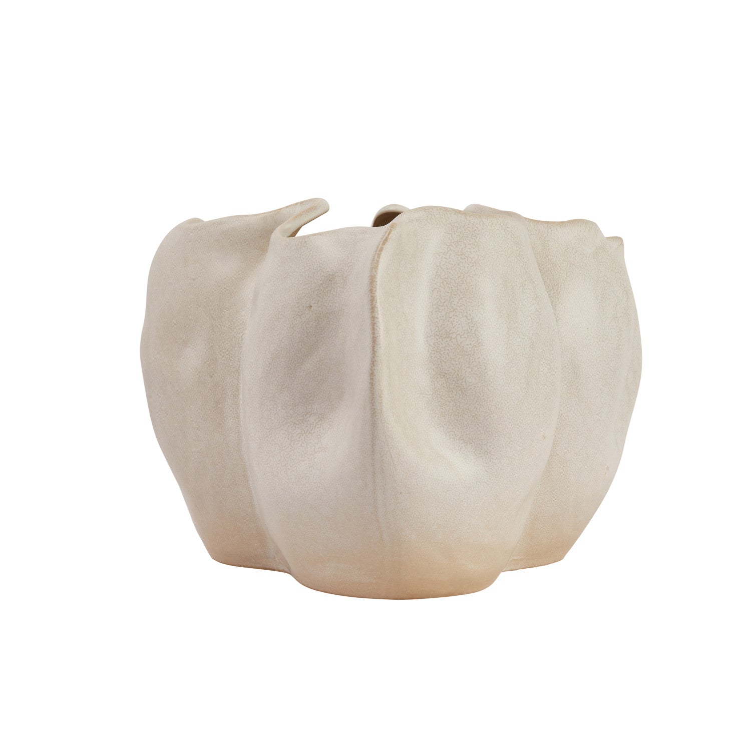 Stoneware Organic Shaped Planter — detail view