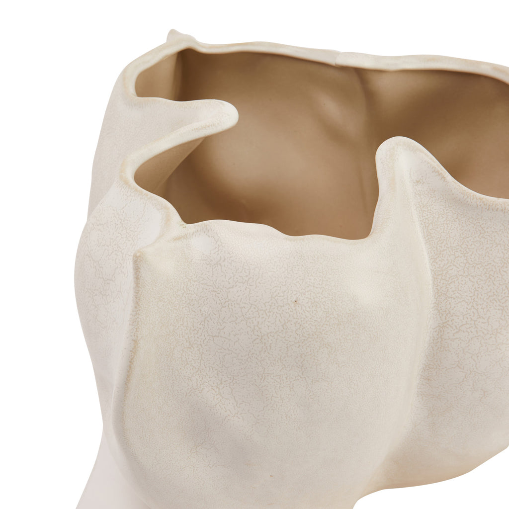 Stoneware Organic Shaped Planter — view 4