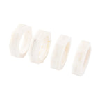 Octagon Shaped Resin Napkin Rings, Set of 4 — detail view
