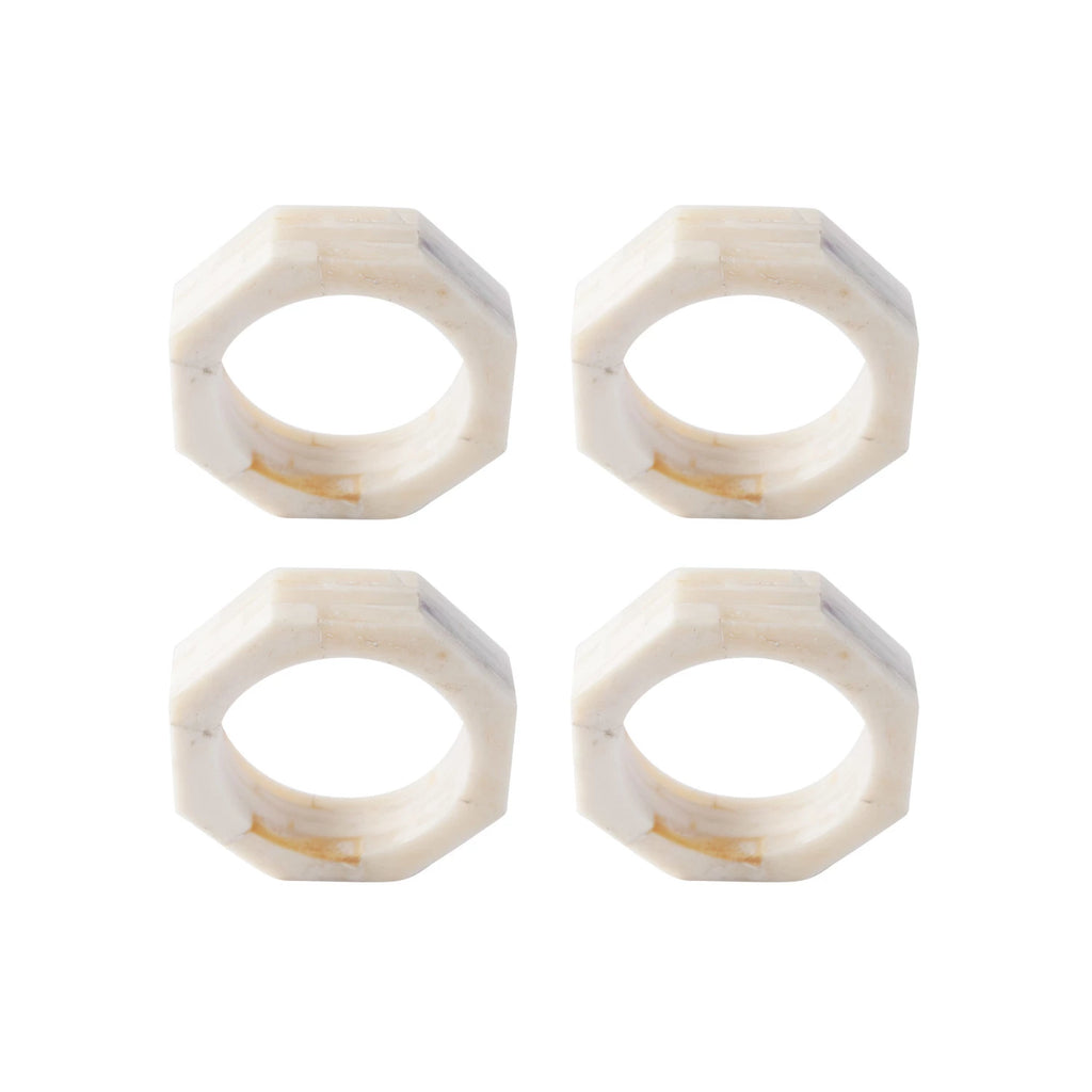 Octagon Shaped Resin Napkin Rings, Set of 4 — styled