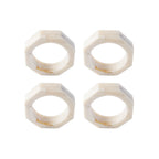 Octagon Shaped Resin Napkin Rings, Set of 4 — styled