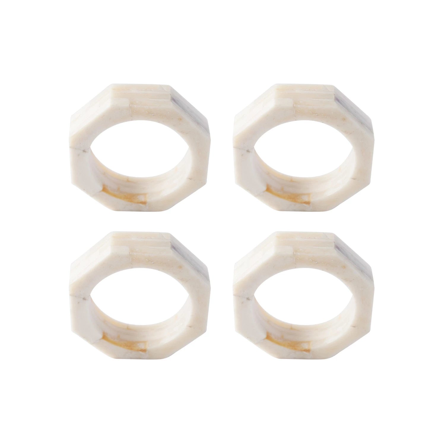 Octagon Shaped Resin Napkin Rings, Set of 4 — styled
