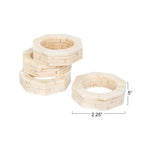 Octagon Shaped Resin Napkin Rings, Set of 4 — view 6