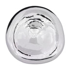 Decorative Stoneware Bowl, Chrome Finish