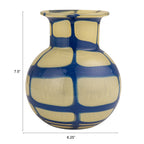 Hand-Blown Art Glass Vase with Design — detail view